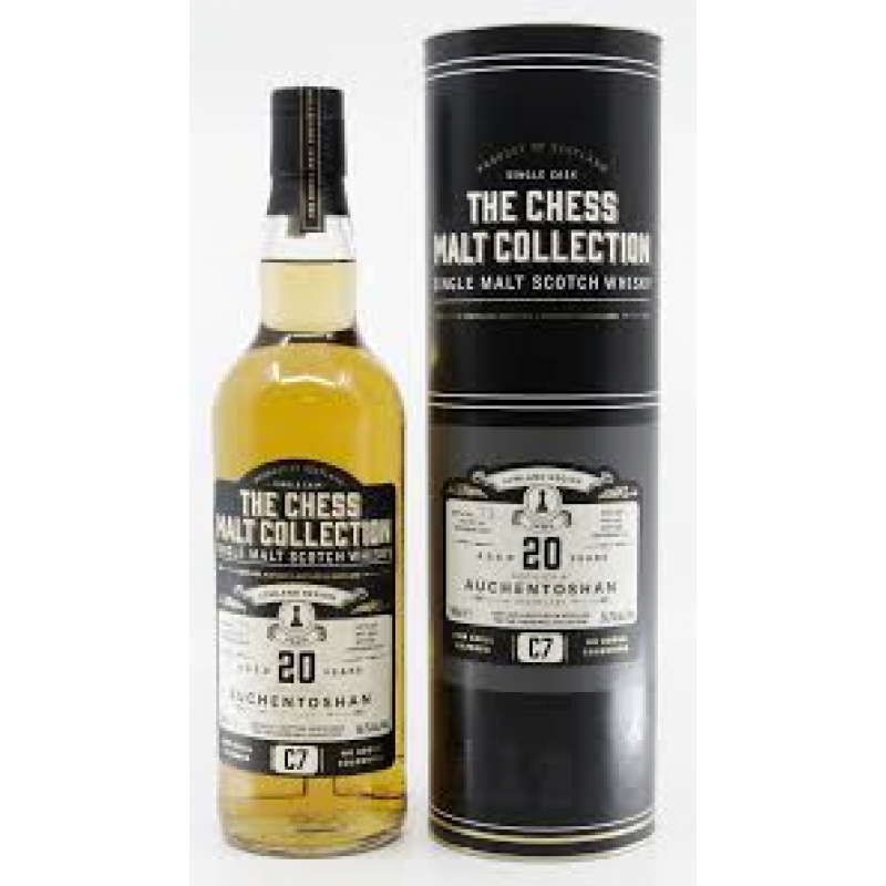 The Chess Malt Collection, Auchentoshan 20 års, Single Malt Whisky - Black Pawn - C7