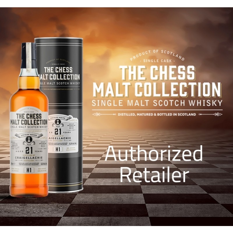 The Chess Malt Collection, Black Athol 22 års, Single Highland Malt Whisky - Black Knight - B8